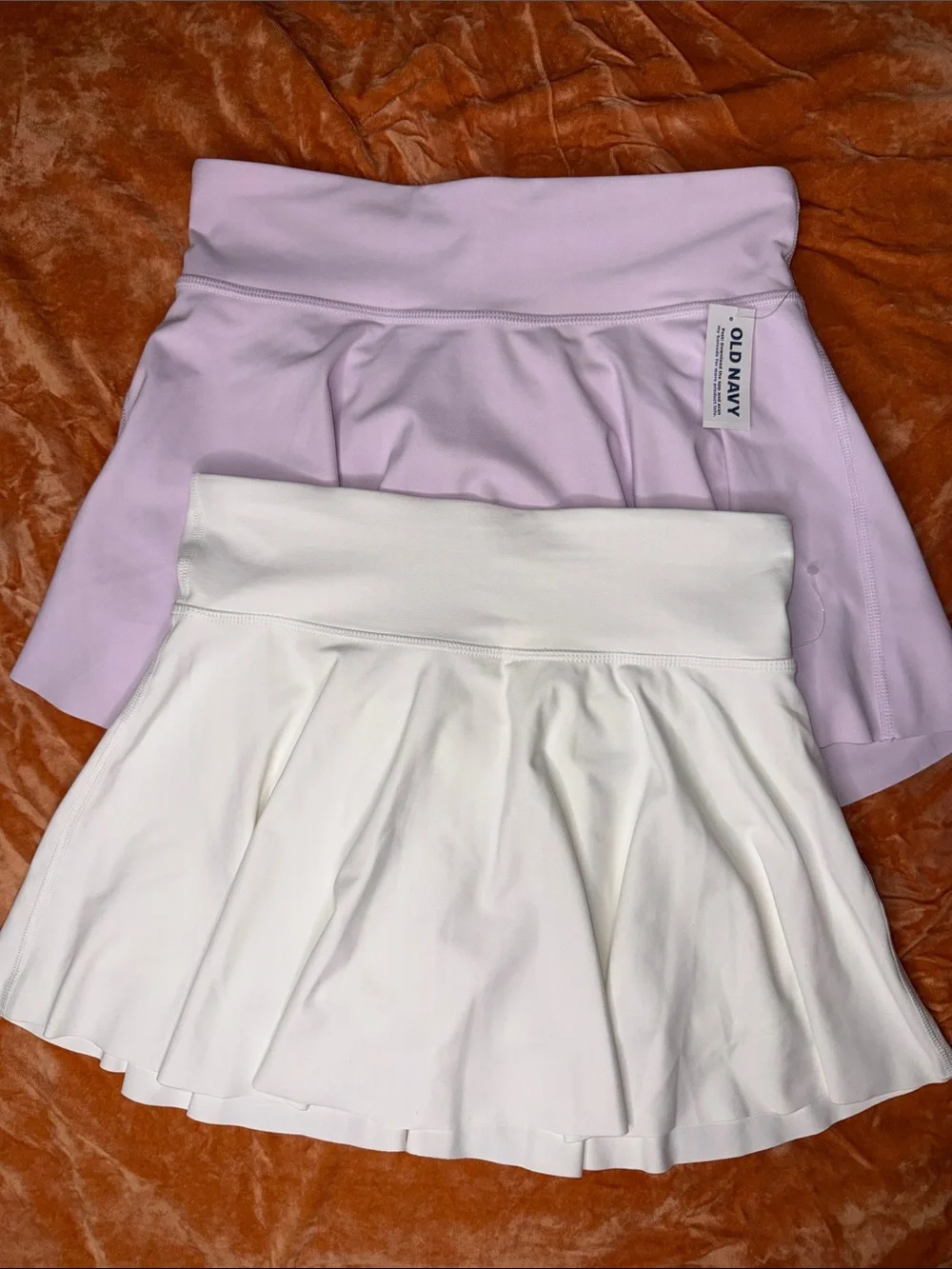 Old Navy White and Light Purple Skater Tennis Skort Duo